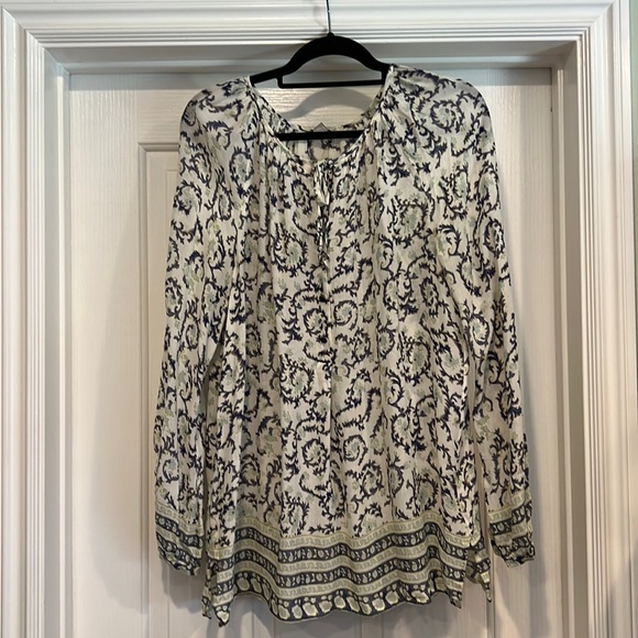 Lucky Brand Peasant Blouse - Size Large - Picture 1 of 6